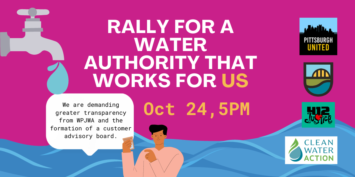 Rally at the Wilkinsburg Penn Joint Water Authority Meeting